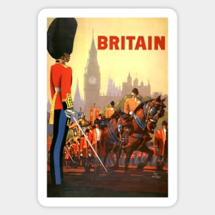 Vintage Travel Poster, the King's Guard on Horses Sticker